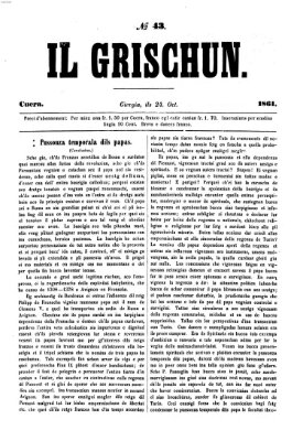 I Grischun Donnerstag 24. Oktober 1861