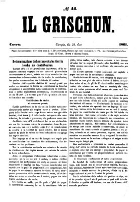 I Grischun Donnerstag 31. Oktober 1861