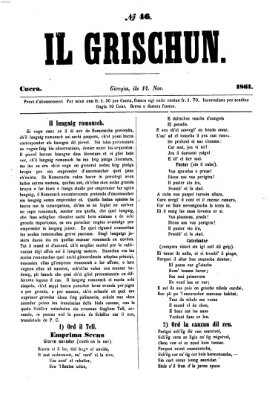 I Grischun Donnerstag 14. November 1861