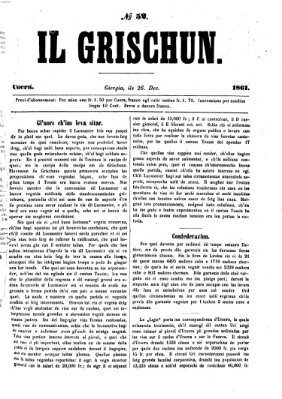 I Grischun Donnerstag 26. Dezember 1861