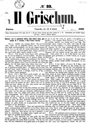 I Grischun Freitag 15. August 1862