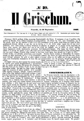 I Grischun Freitag 26. September 1862