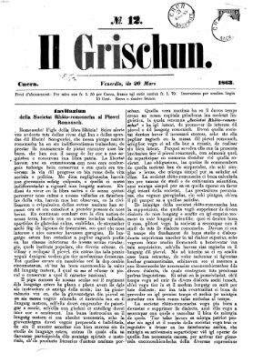 I Grischun Freitag 20. März 1863