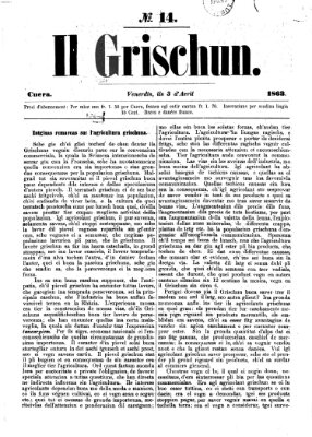 I Grischun Freitag 3. April 1863