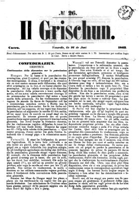 I Grischun Freitag 26. Juni 1863