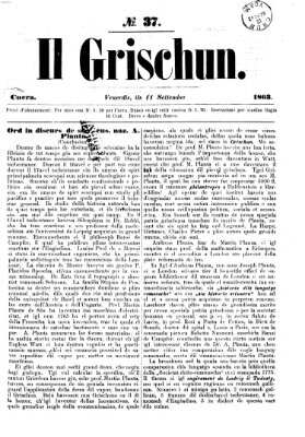 I Grischun Freitag 11. September 1863