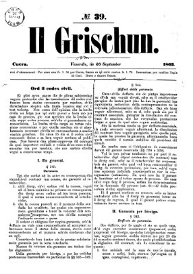 I Grischun Freitag 25. September 1863