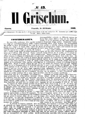 I Grischun Freitag 23. Oktober 1863