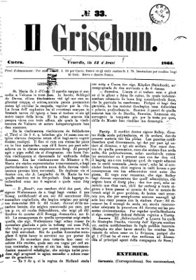 I Grischun Freitag 12. August 1864