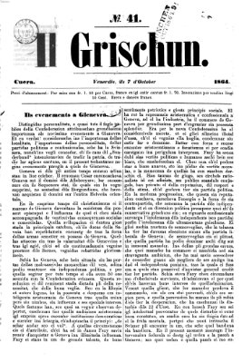 I Grischun Freitag 7. Oktober 1864