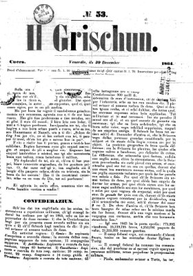 I Grischun Freitag 30. Dezember 1864