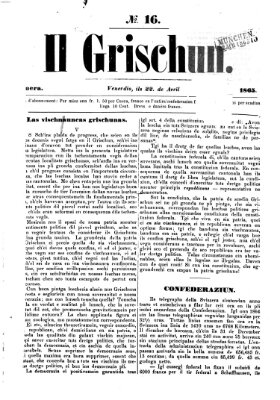 I Grischun Samstag 22. April 1865