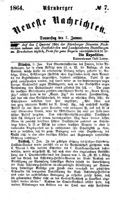 Nürnberger neueste Nachrichten Donnerstag 7. Januar 1864