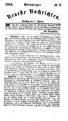 Nürnberger neueste Nachrichten Samstag 9. Januar 1864