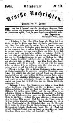 Nürnberger neueste Nachrichten Sonntag 10. Januar 1864