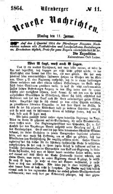 Nürnberger neueste Nachrichten Montag 11. Januar 1864