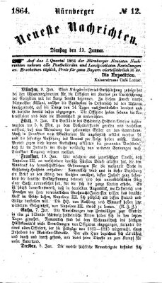 Nürnberger neueste Nachrichten Dienstag 12. Januar 1864