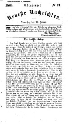 Nürnberger neueste Nachrichten Donnerstag 21. Januar 1864