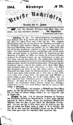 Nürnberger neueste Nachrichten Dienstag 26. Januar 1864