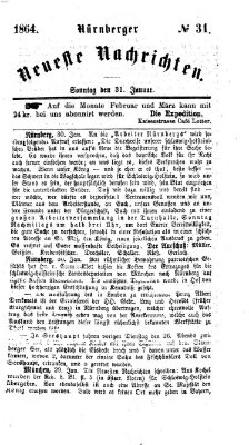 Nürnberger neueste Nachrichten Sonntag 31. Januar 1864