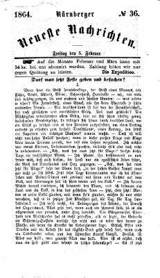 Nürnberger neueste Nachrichten Freitag 5. Februar 1864