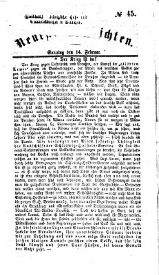 Nürnberger neueste Nachrichten Sonntag 14. Februar 1864