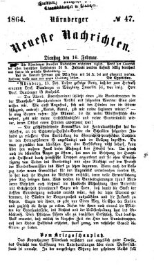 Nürnberger neueste Nachrichten Dienstag 16. Februar 1864