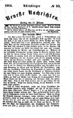 Nürnberger neueste Nachrichten Freitag 19. Februar 1864