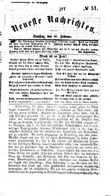 Nürnberger neueste Nachrichten Samstag 20. Februar 1864