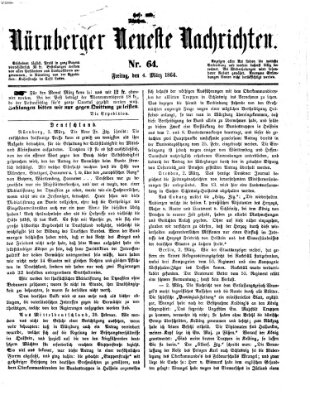 Nürnberger neueste Nachrichten Freitag 4. März 1864