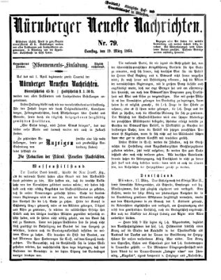 Nürnberger neueste Nachrichten Samstag 19. März 1864