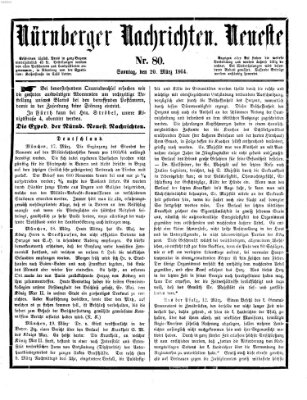 Nürnberger neueste Nachrichten Sonntag 20. März 1864