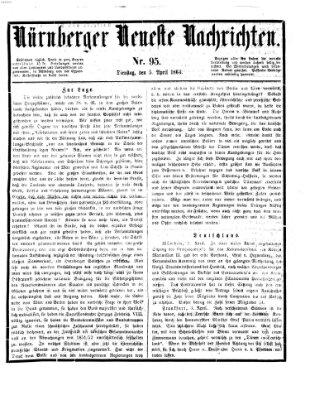 Nürnberger neueste Nachrichten Dienstag 5. April 1864