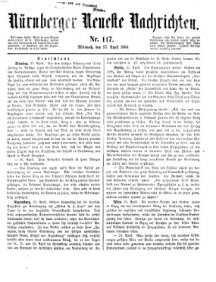 Nürnberger neueste Nachrichten Mittwoch 27. April 1864