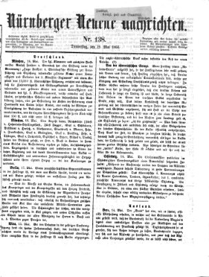 Nürnberger neueste Nachrichten Donnerstag 19. Mai 1864