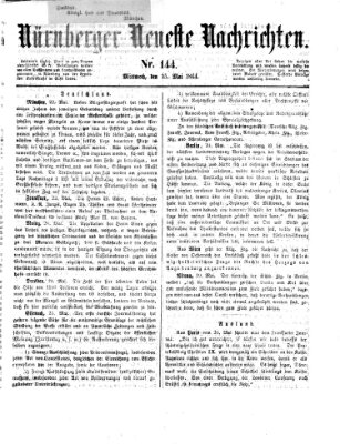 Nürnberger neueste Nachrichten Mittwoch 25. Mai 1864