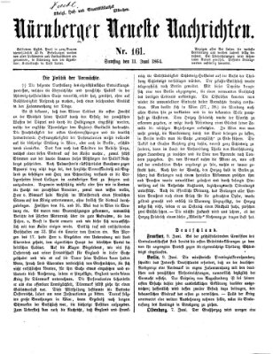 Nürnberger neueste Nachrichten Samstag 11. Juni 1864