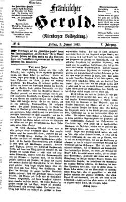 Fränkischer Herold Freitag 3. Januar 1862