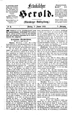 Fränkischer Herold Dienstag 7. Januar 1862