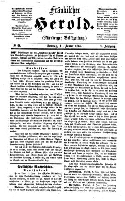 Fränkischer Herold Samstag 11. Januar 1862