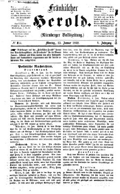 Fränkischer Herold Montag 13. Januar 1862