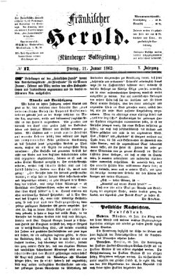 Fränkischer Herold Dienstag 21. Januar 1862