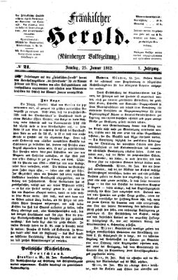 Fränkischer Herold Samstag 25. Januar 1862