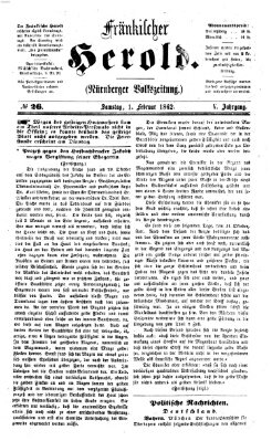 Fränkischer Herold Samstag 1. Februar 1862