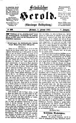 Fränkischer Herold Mittwoch 5. Februar 1862