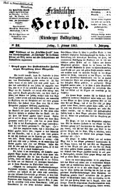 Fränkischer Herold Freitag 7. Februar 1862