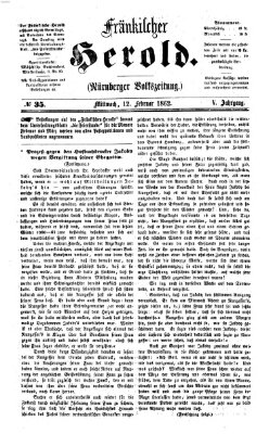 Fränkischer Herold Mittwoch 12. Februar 1862