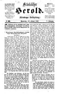 Fränkischer Herold Donnerstag 13. Februar 1862