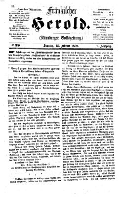 Fränkischer Herold Samstag 15. Februar 1862