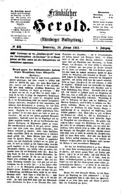 Fränkischer Herold Donnerstag 20. Februar 1862